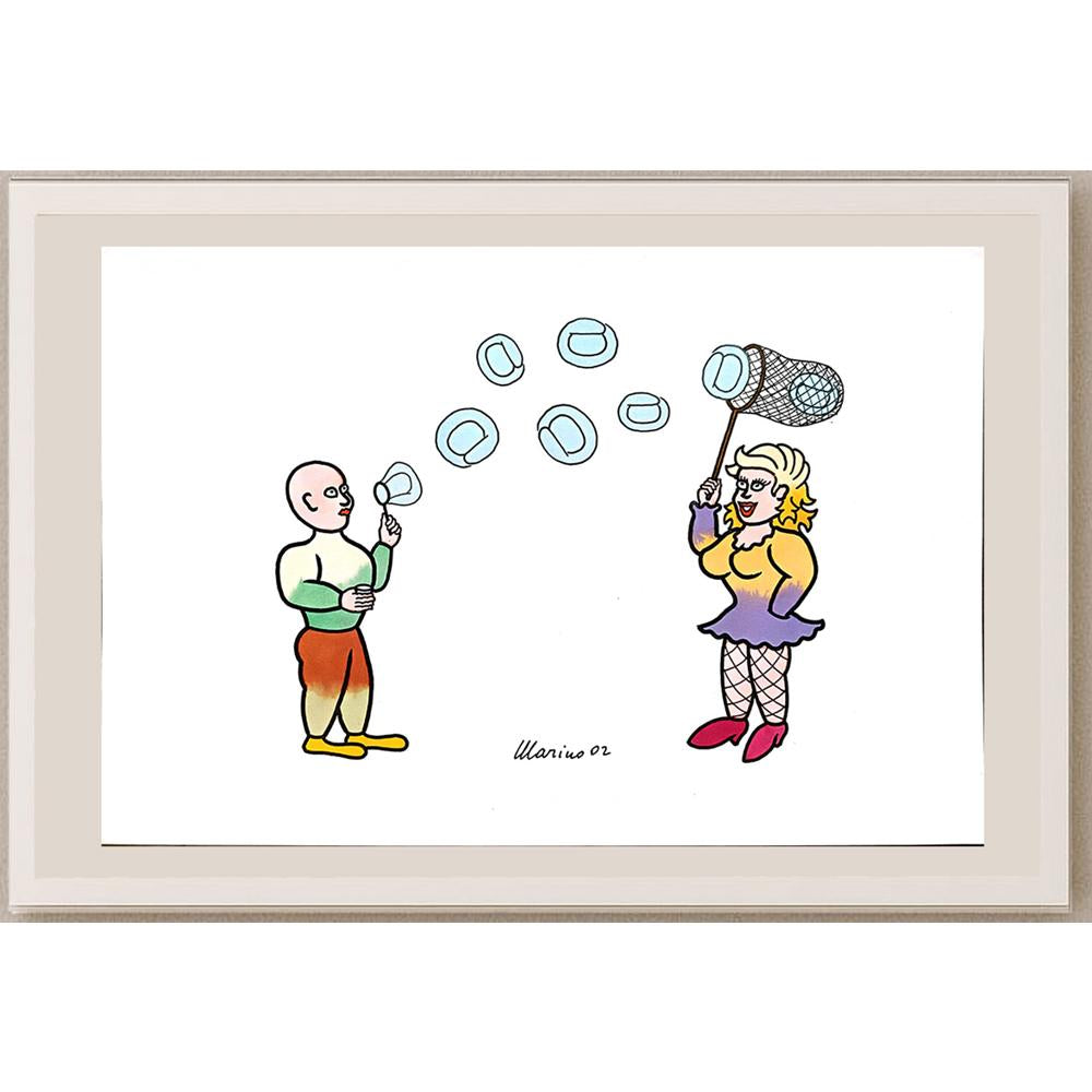 Marino Tarizzo 29x21cm Orijinal Karikatür BOD05429