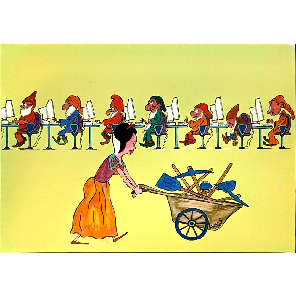 Marian Lupu 29x21cm Orijinal Karikatür BOD05433