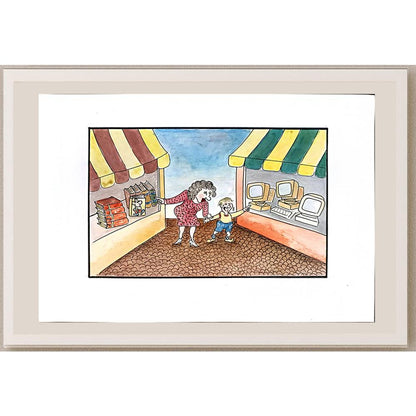 Zidarov Veselin 29x21cm Orijinal Karikatür BOD05434