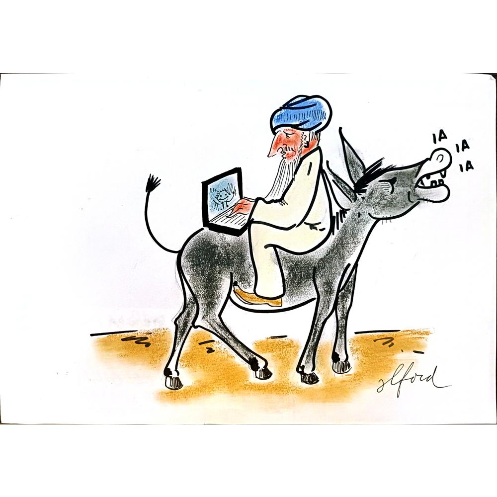 Vosters Richard Francis 29x21cm Orijinal Karikatür BOD05436