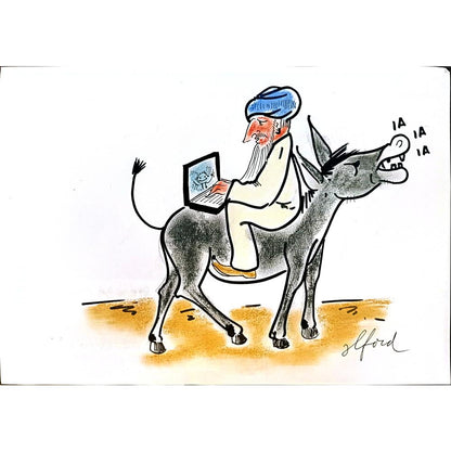 Vosters Richard Francis 29x21cm Orijinal Karikatür BOD05436
