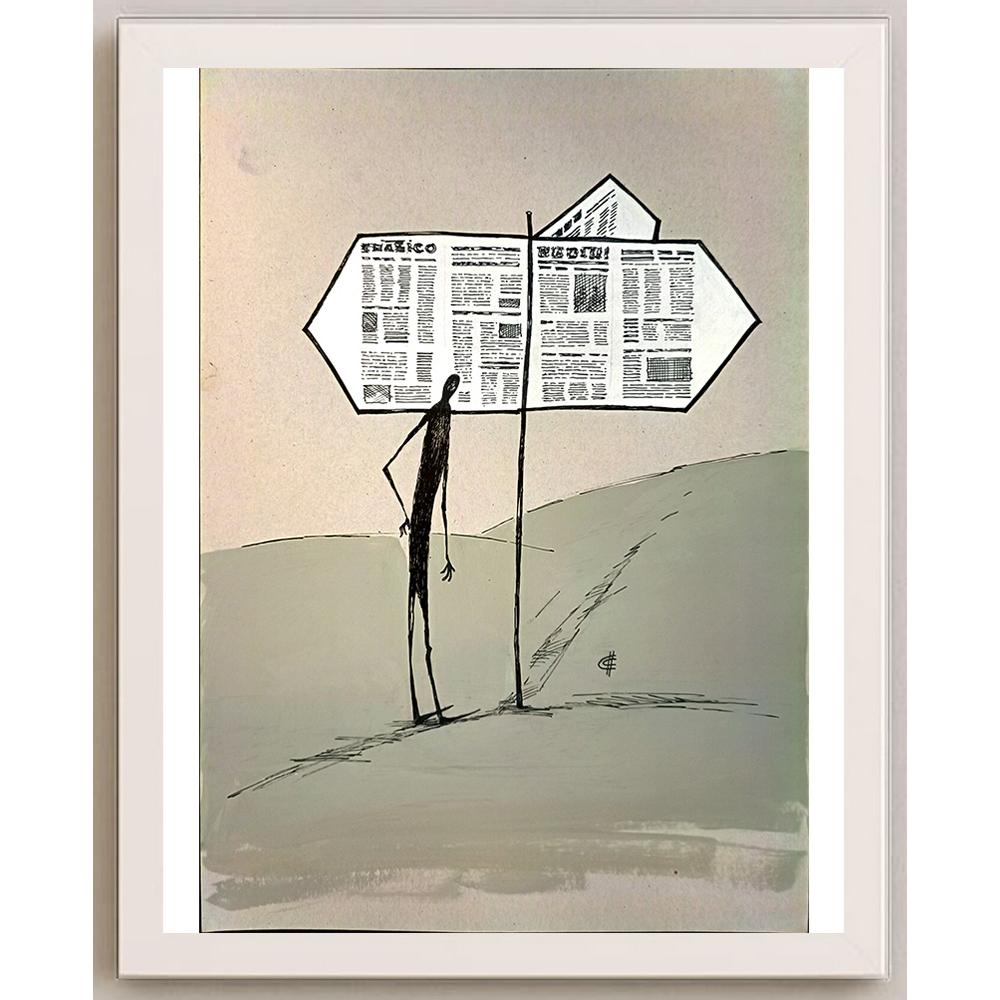 Sergey Sichenko 29x21cm Orijinal Karikatür BOD05439