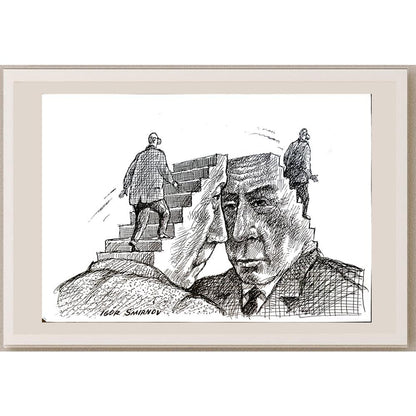 Ivan Smirnov 29x21cm Orijinal Karikatür BOD05440
