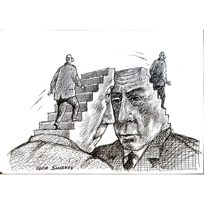 Ivan Smirnov 29x21cm Orijinal Karikatür BOD05440