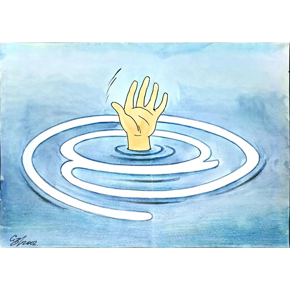 Semerenko Vladimir 29x21cm Orijinal Karikatür BOD05441