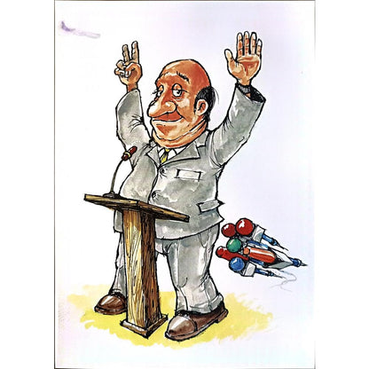 Liviu Stanila 29x21cm Orijinal Karikatür BOD05446