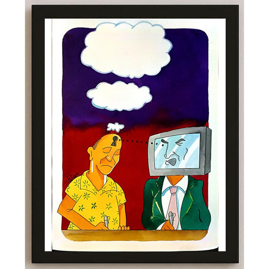 Waleed Naif Mohammed 29x21cm Orijinal Karikatür BOD05450