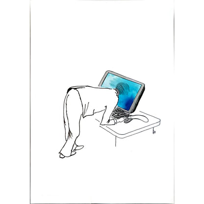 Oldfich Hejzlar 29x21cm Orijinal Karikatür BOD05452