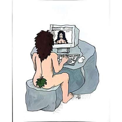 Babak Afsharzadeh 29x21cm Orijinal Karikatür BOD05456