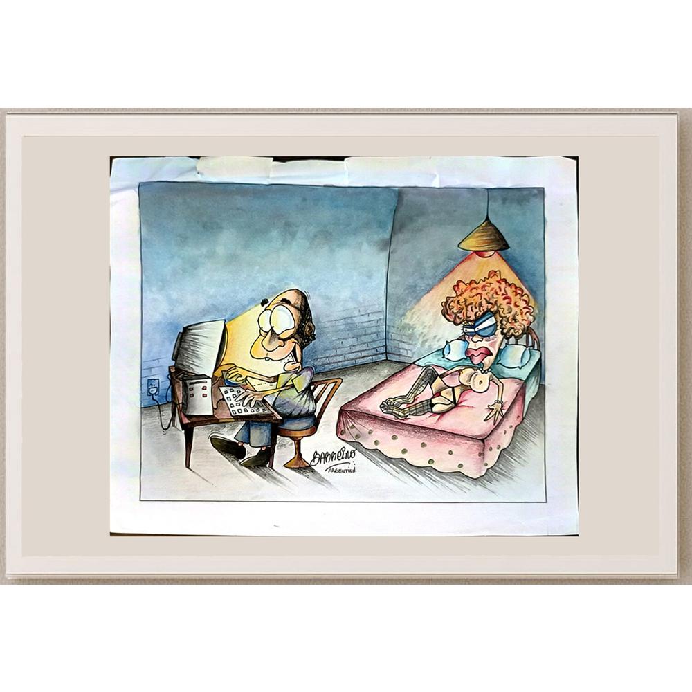 Flavio Fabricio Barreibo 29x21cm Orijinal Karikatür BOD05457