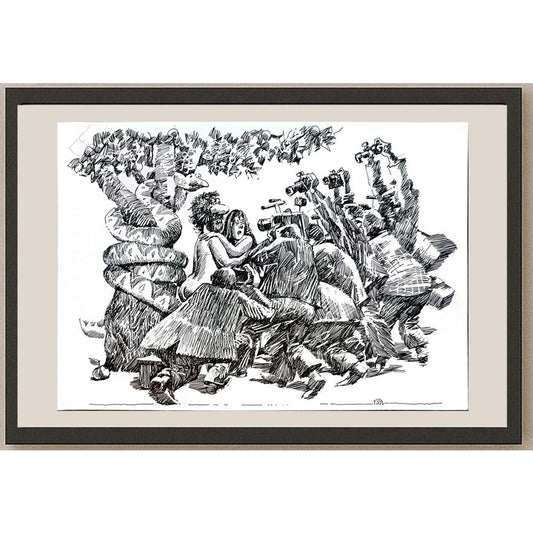 Boris Khenkin 29x21cm Orijinal Karikatür BOD05460
