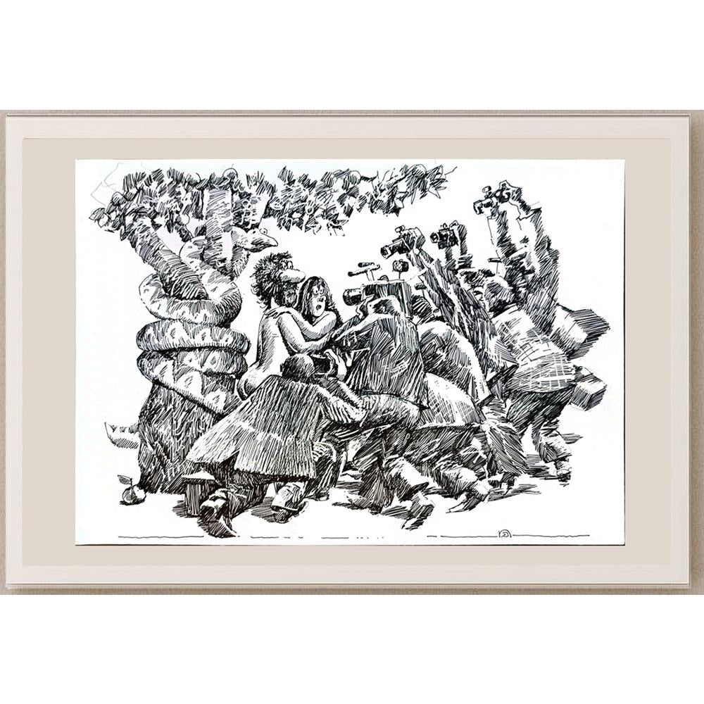 Boris Khenkin 29x21cm Orijinal Karikatür BOD05460
