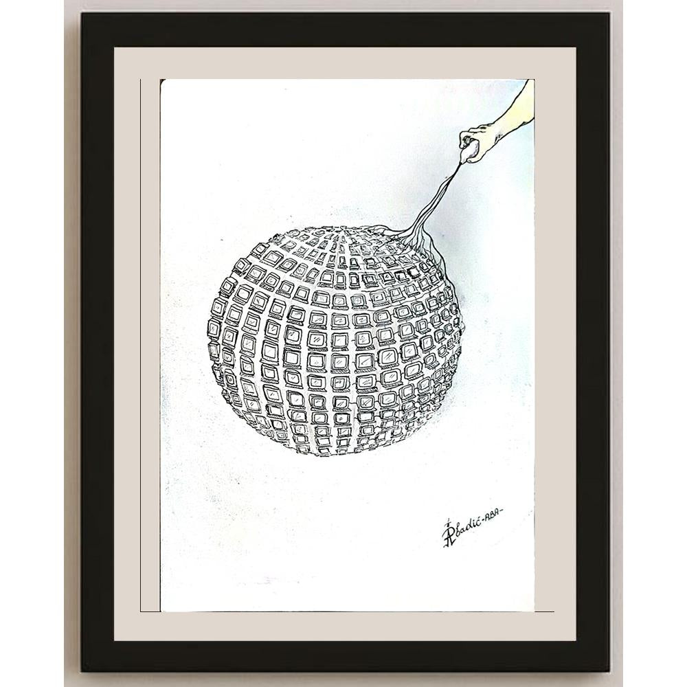 Predrag Abadic 29x19cm Orijinal Karikatür BOD05461