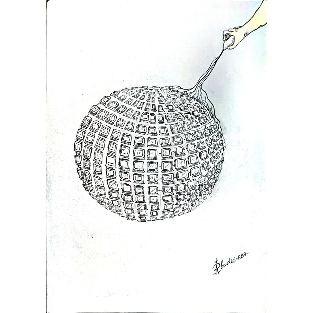 Predrag Abadic 29x19cm Orijinal Karikatür BOD05461