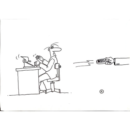 Unknown 29x21cm Orijinal Karikatür BOD05462