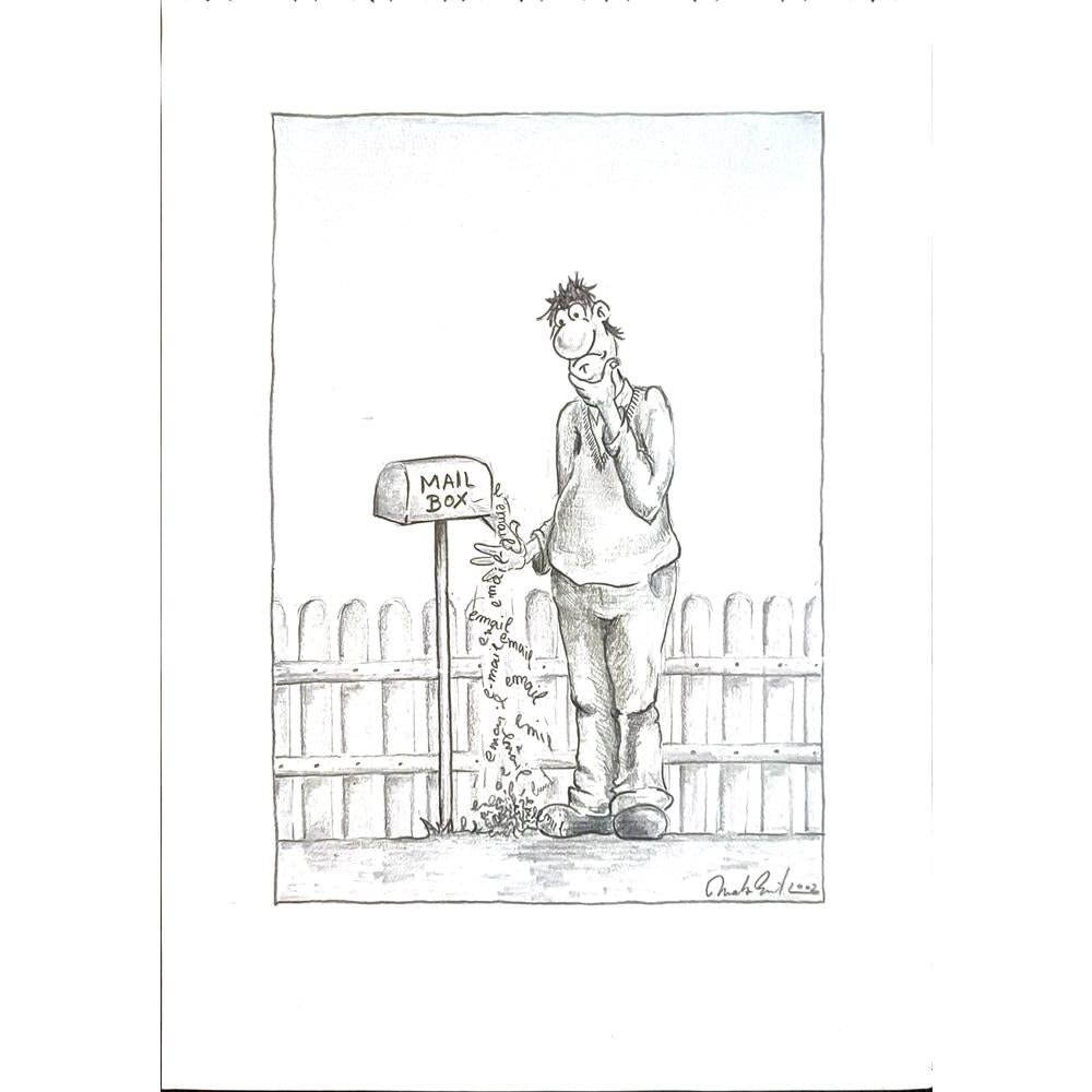 Moritz Emil 29x21cm Orijinal Karikatür BOD05463