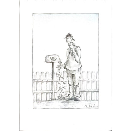 Moritz Emil 29x21cm Orijinal Karikatür BOD05463