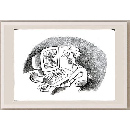 Cristian Topan 29x21cm Orijinal Karikatür BOD05466