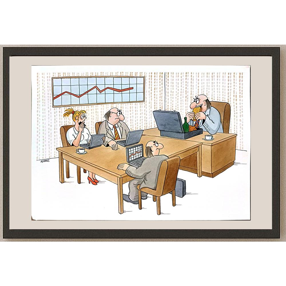 Roman Kubec 29x21cm Orijinal Karikatür BOD05468