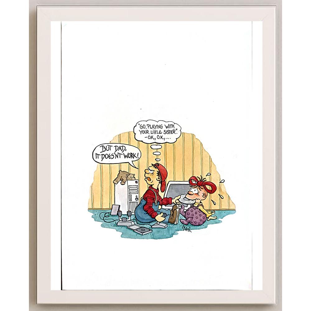 Mele Brink 29x21cm Orijinal Karikatür BOD05469