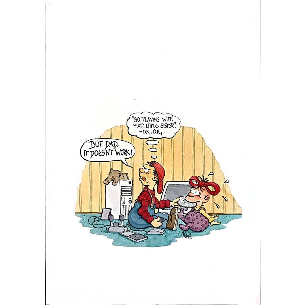 Mele Brink 29x21cm Orijinal Karikatür BOD05469