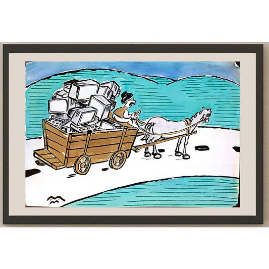 Mileta Miloradovic 29x21cm Orijinal Karikatür BOD05470