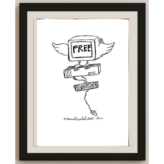 Moradizadeh 29x21cm Orijinal Karikatür BOD05474