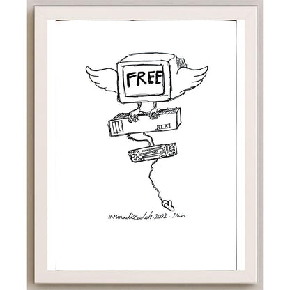 Moradizadeh 29x21cm Orijinal Karikatür BOD05474