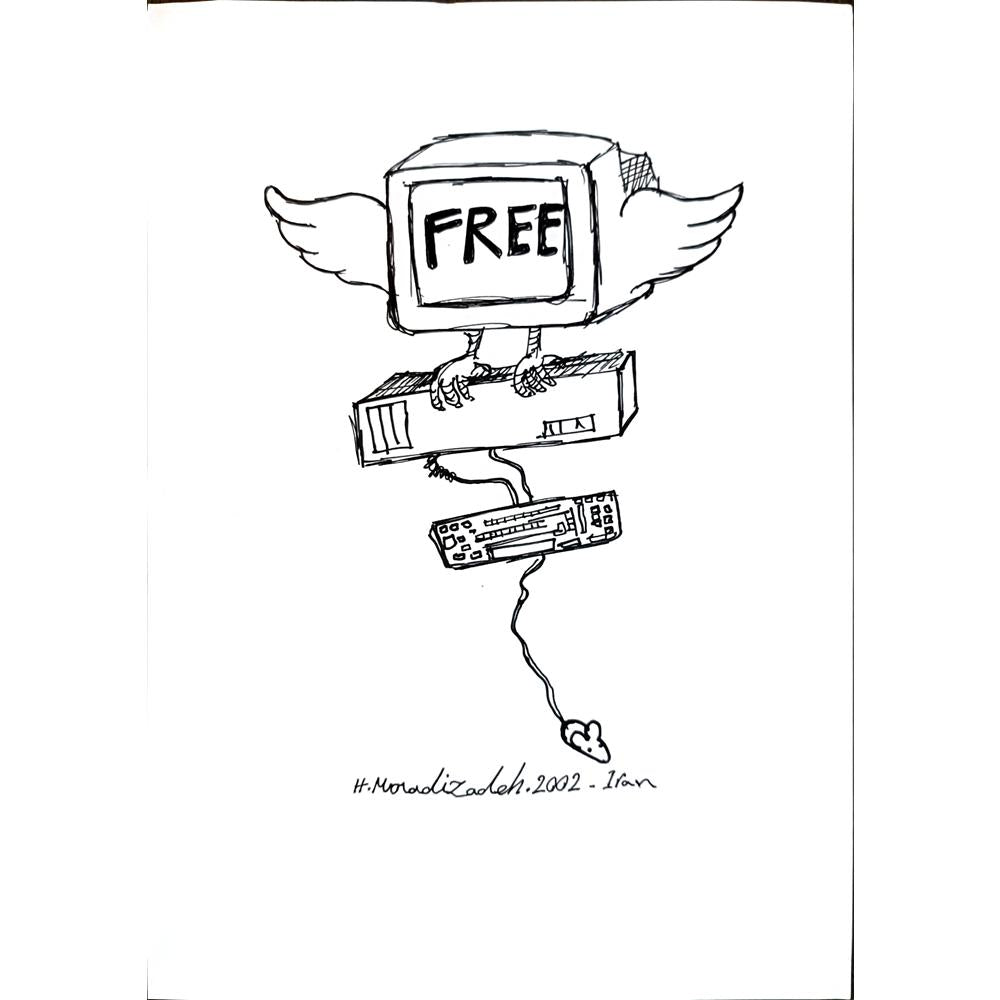 Moradizadeh 29x21cm Orijinal Karikatür BOD05474