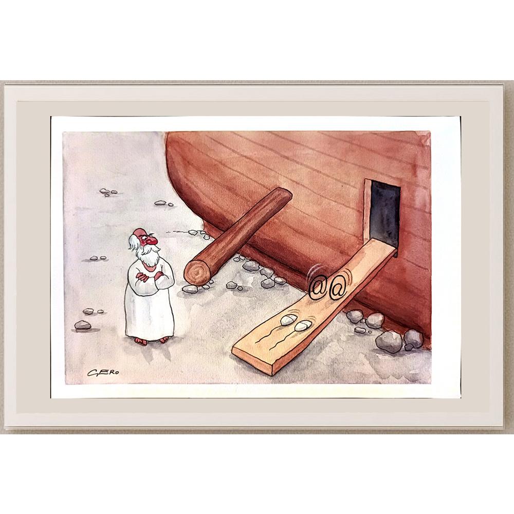Miroslav Gerencer 29x21cm Orijinal Karikatür BOD05480