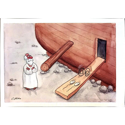 Miroslav Gerencer 29x21cm Orijinal Karikatür BOD05480
