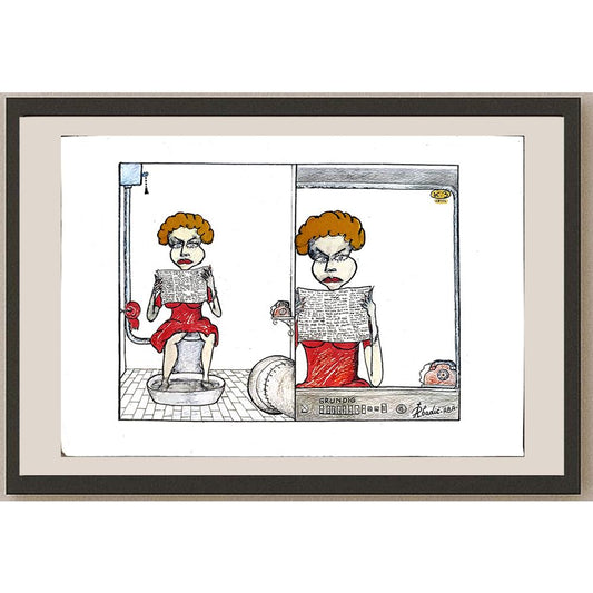 Predrag Abadic 29x19cm Orijinal Karikatür BOD05481