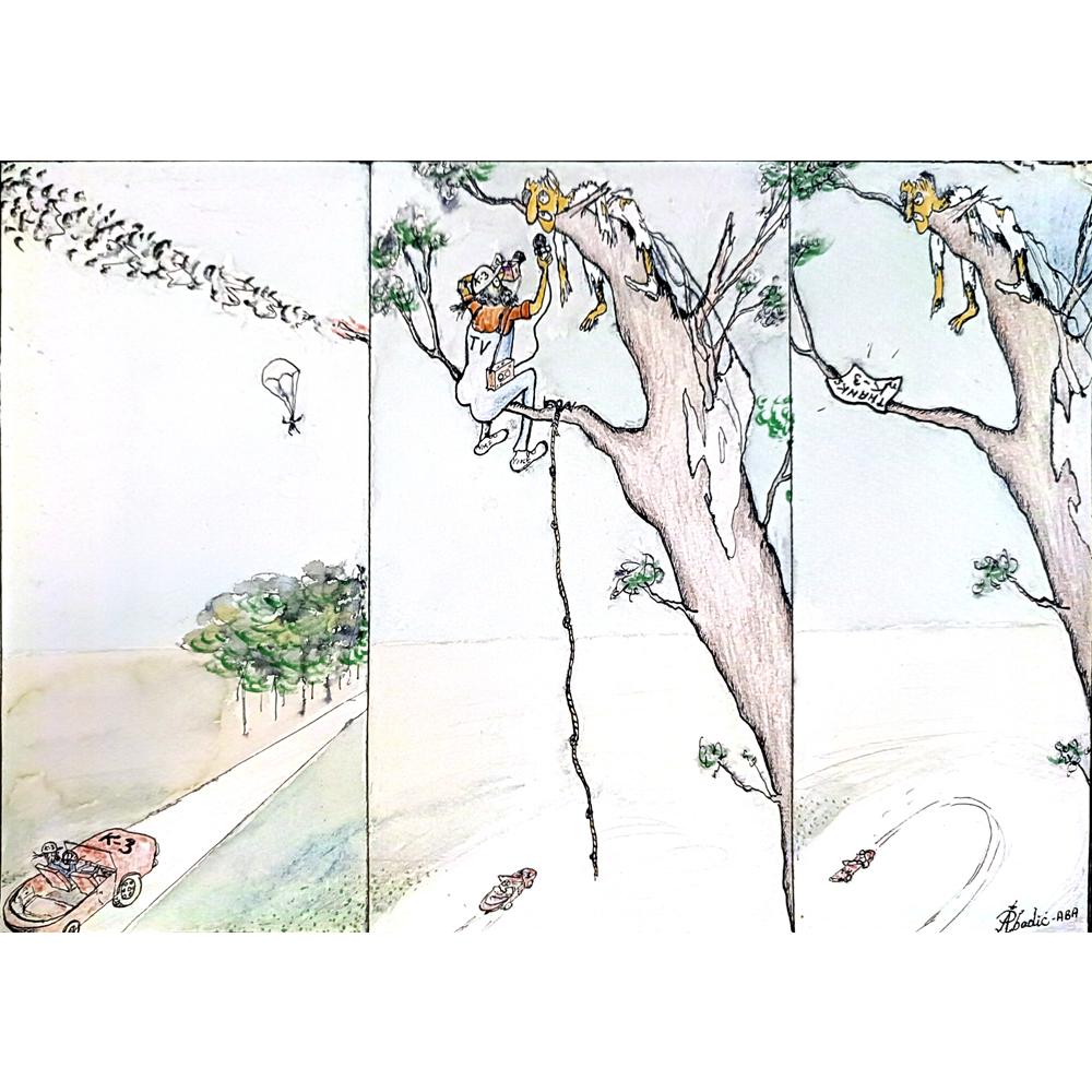 Predrag Abadic 29x19cm Orijinal Karikatür BOD05482