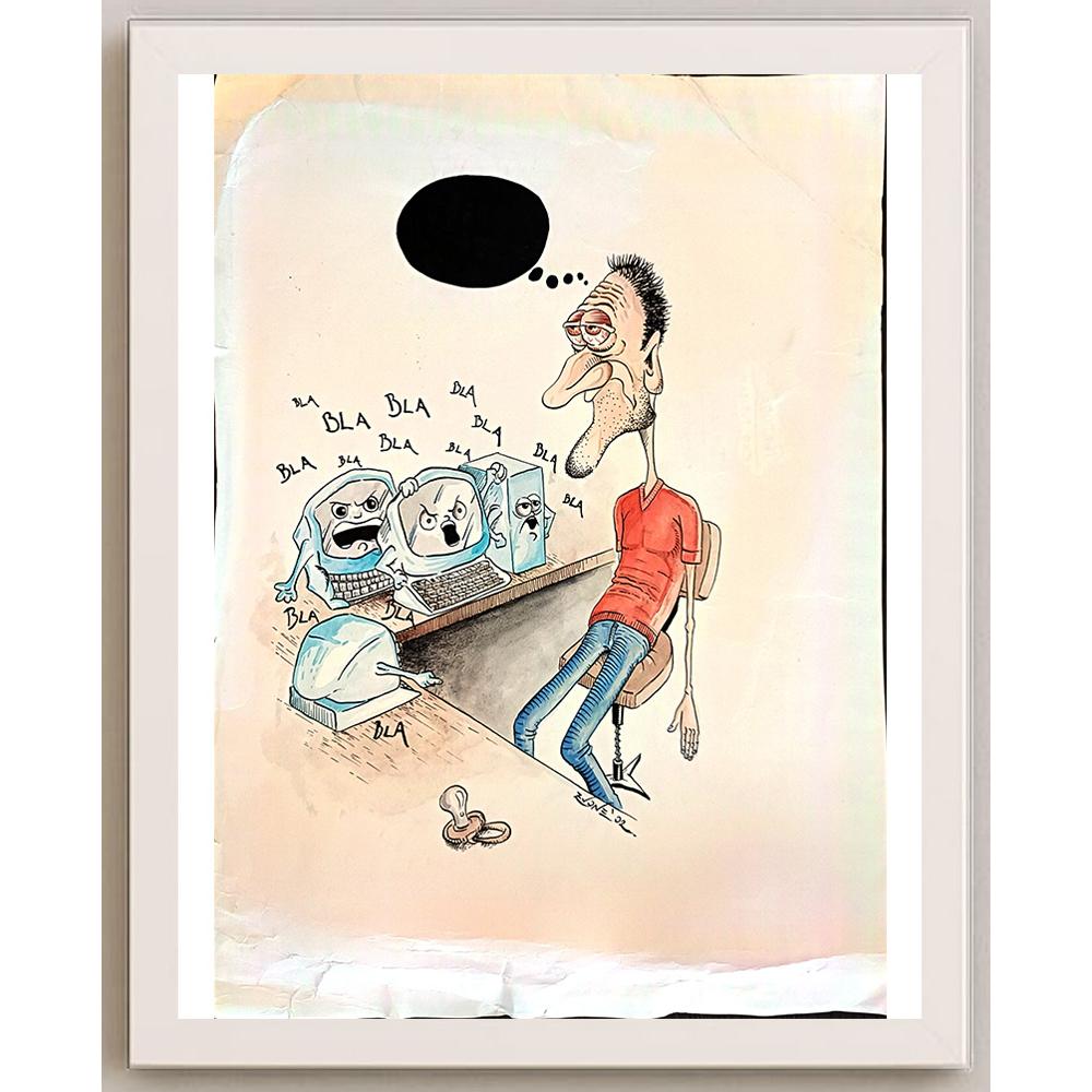 Cacic Zvonimir 29x21cm Orijinal Karikatür BOD05484