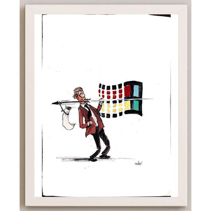 Georgijevski Miroslav 35x25cm Orijinal Karikatür BOD05486