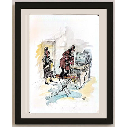 Georgijevski Miroslav 35x25cm Orijinal Karikatür BOD05487