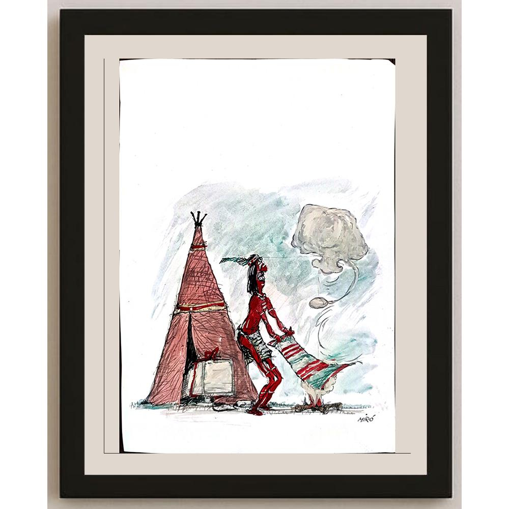 Georgijevski Miroslav 35x25cm Orijinal Karikatür BOD05488