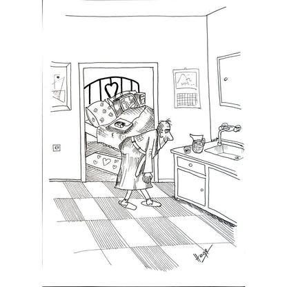 Borislav Hegedusic 29x21 Orijinal Karikatür BOD05494