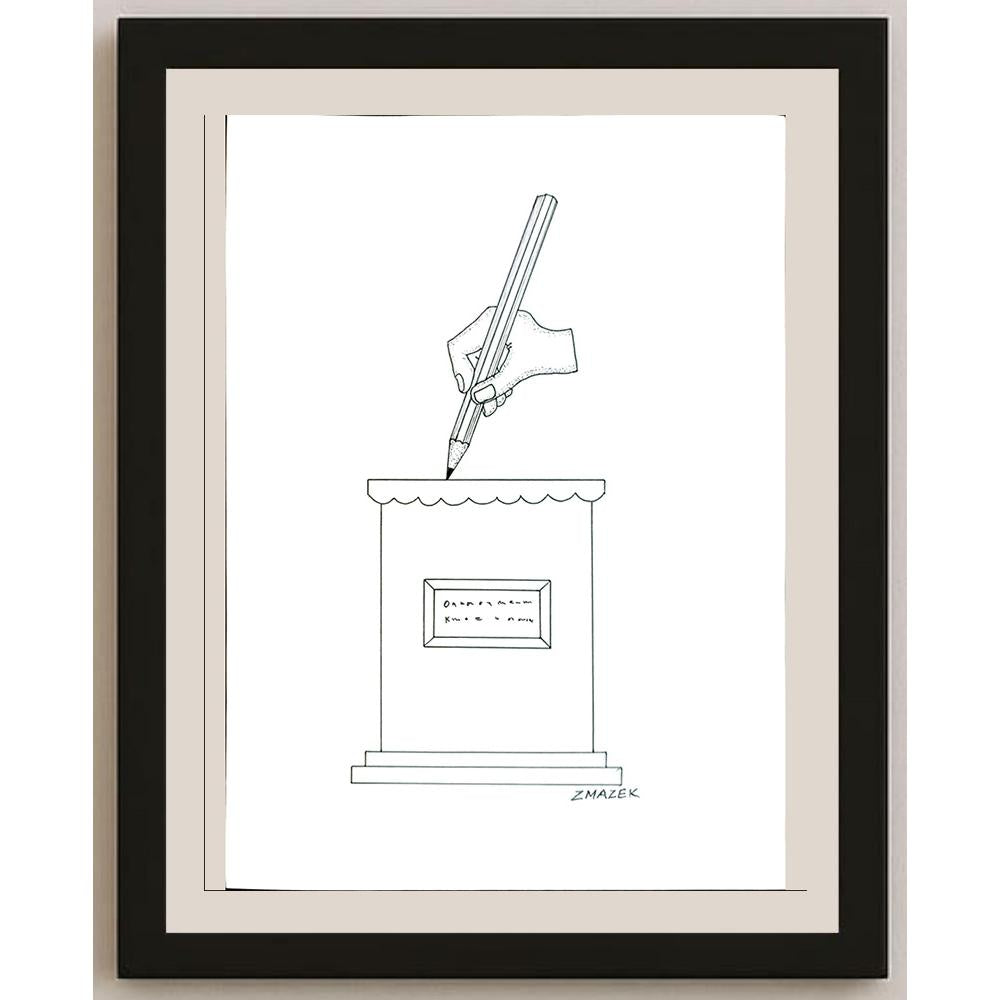 Stanko Zmazek 29x21cm Orijinal Karikatür BOD05495