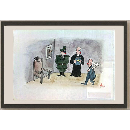 Wang Da Peng 29x21cm Orijinal Karikatür BOD05498