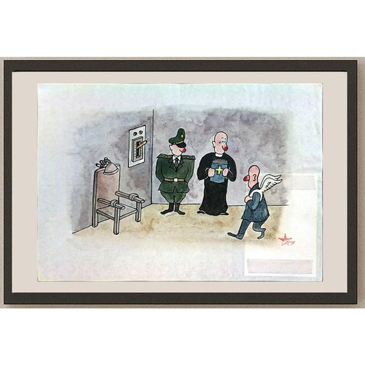 Wang Da Peng 29x21cm Orijinal Karikatür BOD05498