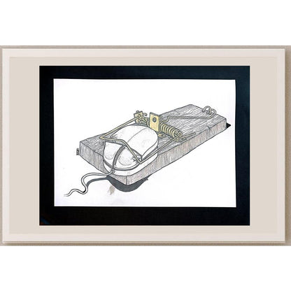 Mario Brancaglioni 35x25cm Orijinal Karikatür BOD05507