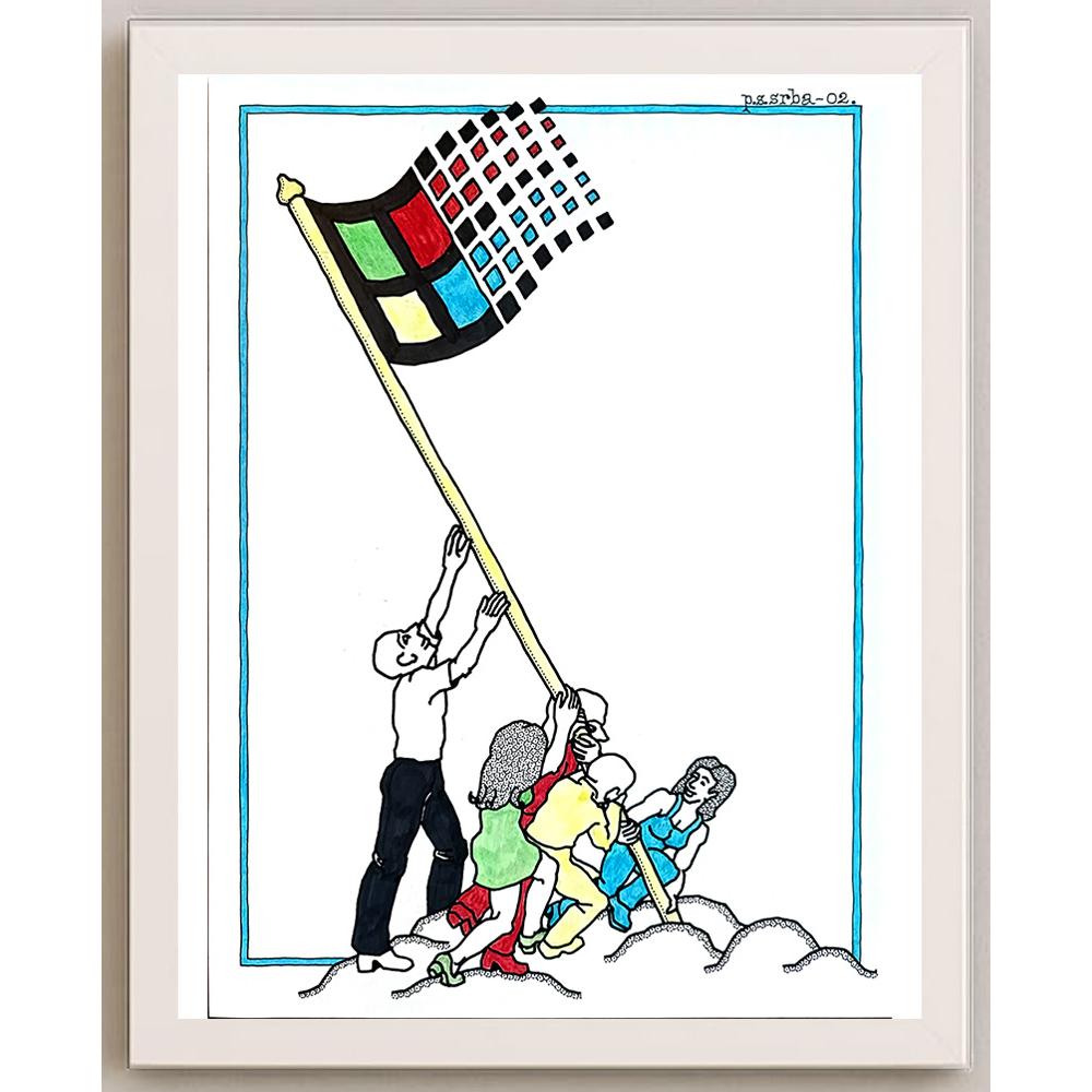 Predrag Srbljanin 29x21cm Orijinal Karikatür BOD05509