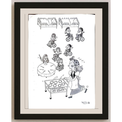 Harumi Imahase 29x21cm Orijinal Karikatür BOD05510