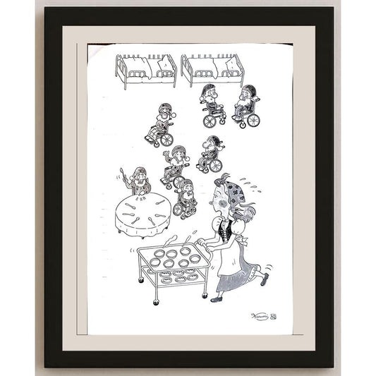 Harumi Imahase 29x21cm Orijinal Karikatür BOD05510