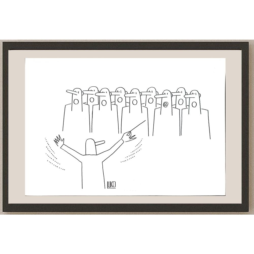 Peter Luko 29x21cm Orijinal Karikatür BOD05513
