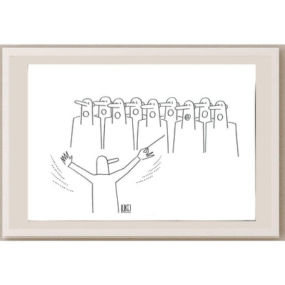 Peter Luko 29x21cm Orijinal Karikatür BOD05513