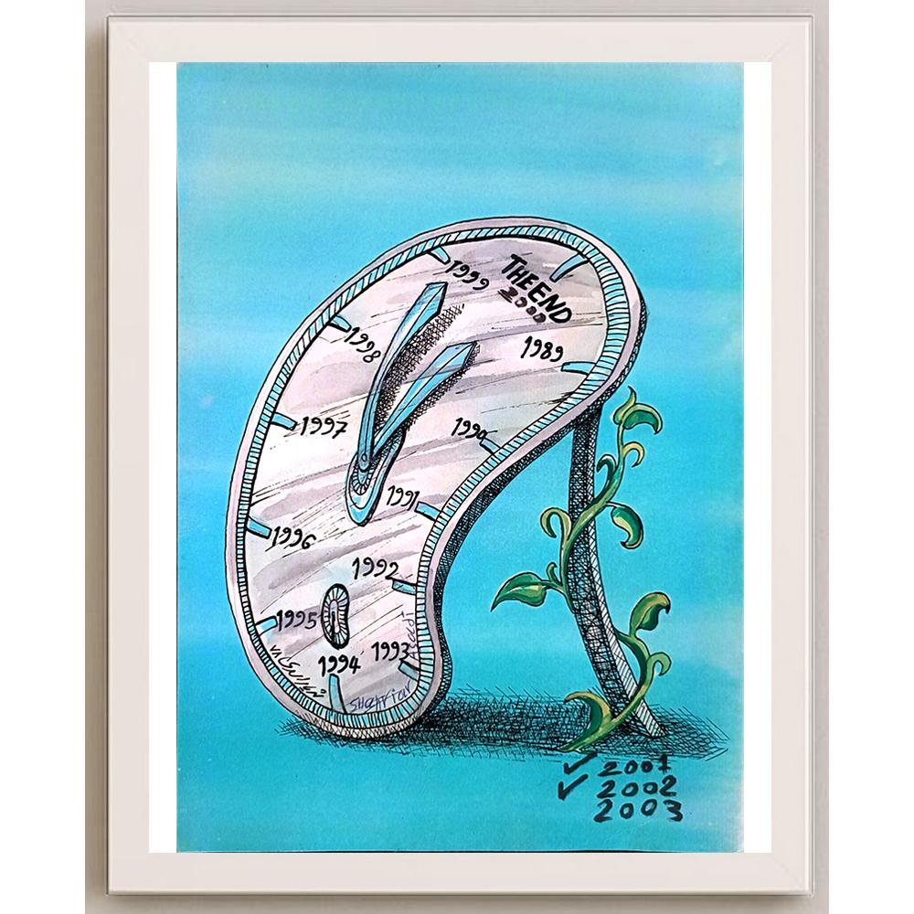 Shahriar Asadi 29x21cm Orijinal Karikatür BOD05515