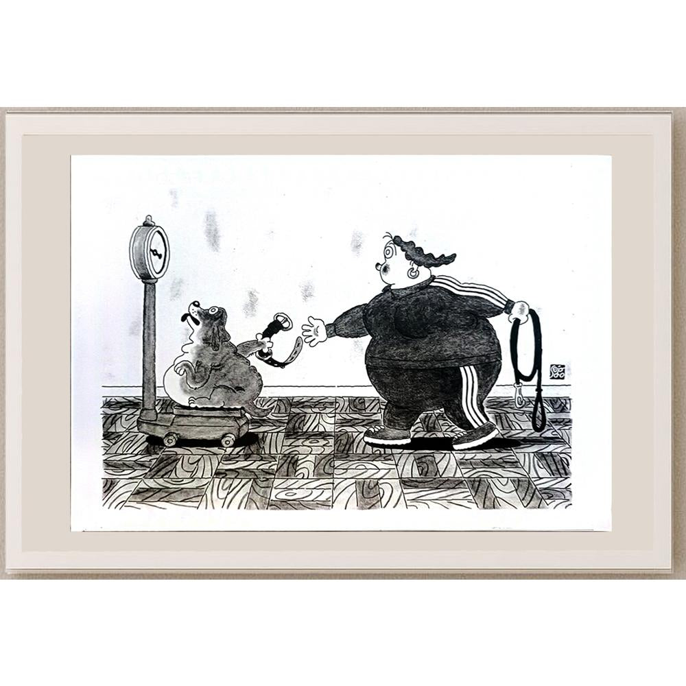 Unknown 29x21cm Orijinal Karikatür BOD05517