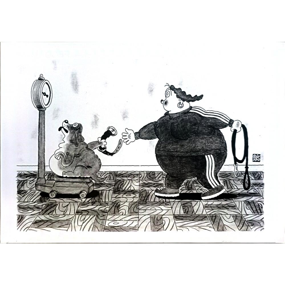 Unknown 29x21cm Orijinal Karikatür BOD05517